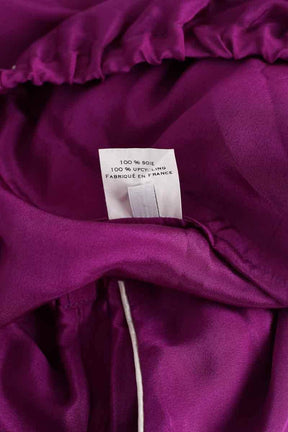 Pantalon droit Mow Violet en Soie