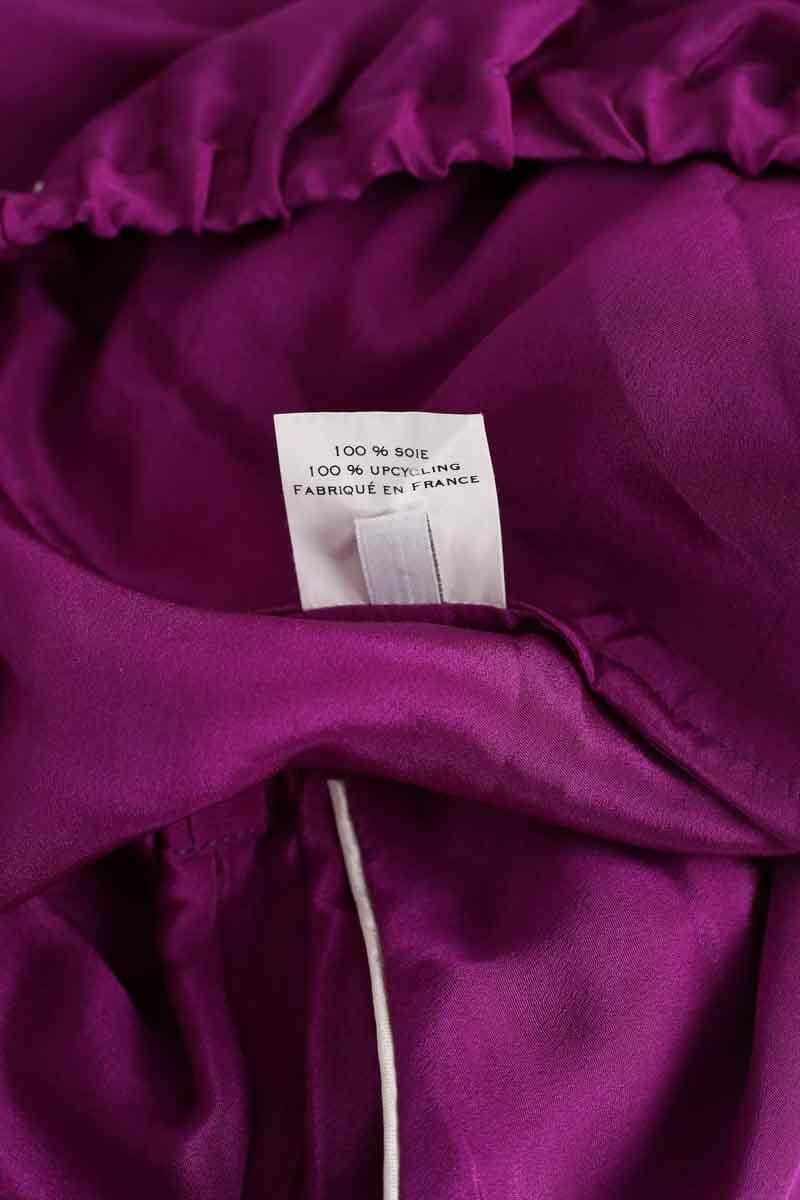 Pantalon droit Mow Violet en Soie