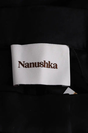 Pantalon droit Nanushka Noir en Coton