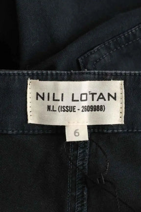 Pantalon droit Nili Lotan Noir en Coton
