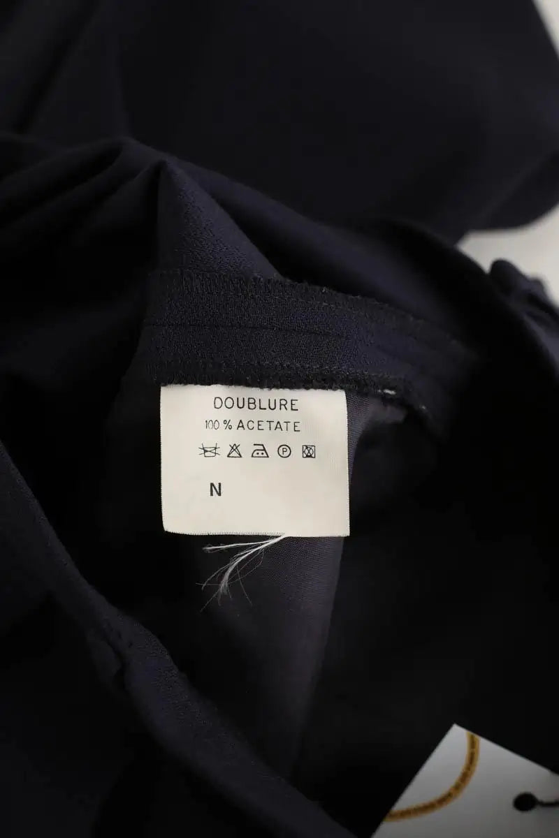 Pantalon droit Nina Ricci Marine en Coton