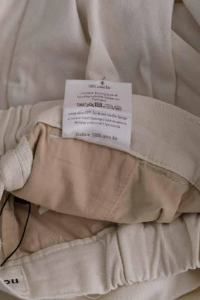 Pantalon droit Noyoco Blanc en Coton
