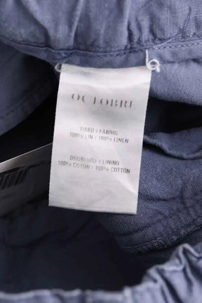 Pantalon droit Octobre Bleu en Lin