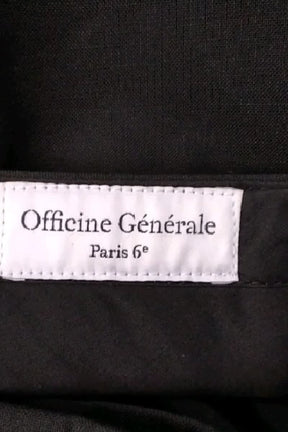 Pantalon droit Officine Générale Noir en Laine