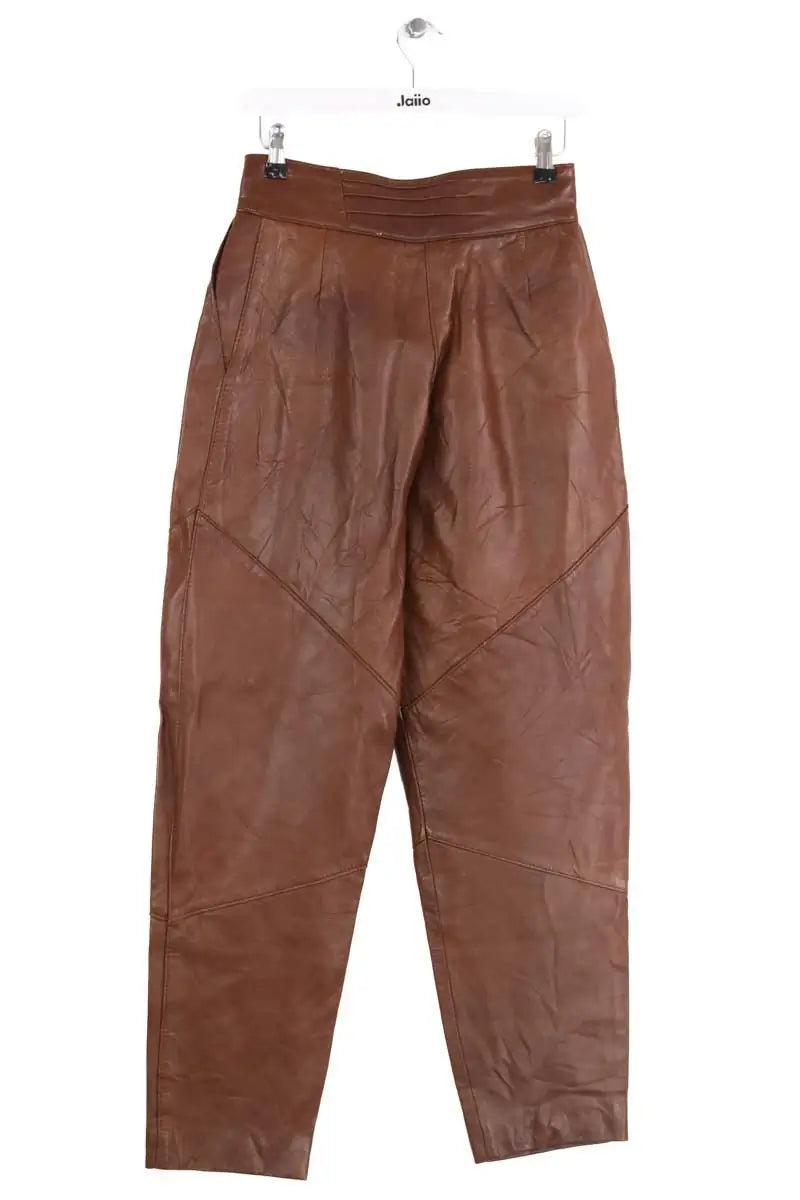 Pantalon droit Other Brand Marron en Cuir