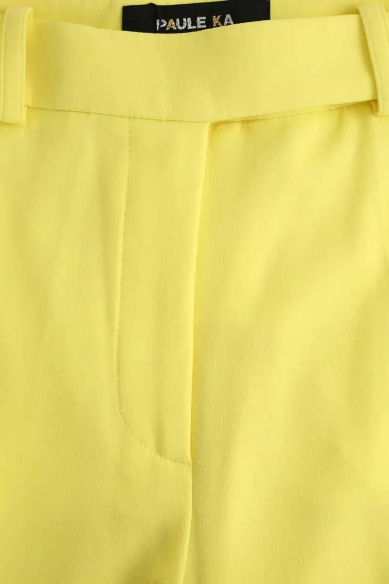 Pantalon droit Paule Ka Jaune en Coton