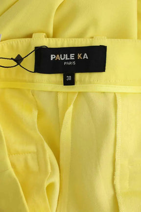 Pantalon droit Paule Ka Jaune en Coton