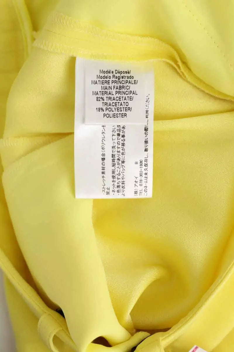 Pantalon droit Paule Ka Jaune en Coton