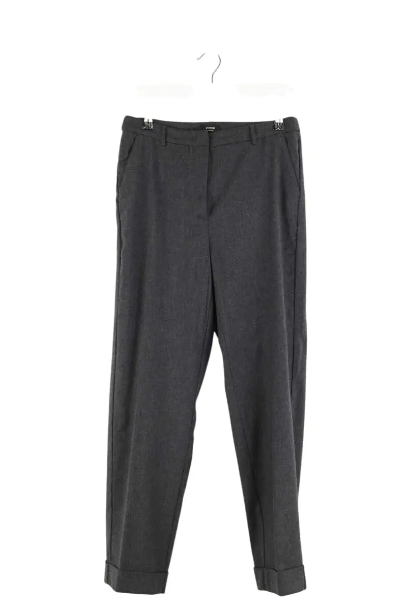 Pantalon droit Pinko Anthracite en Laine, taille M - Seconde Main