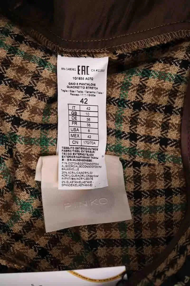 Pantalon droit Pinko Camel en Laine