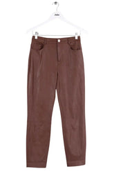 Pantalon droit Pinko Marron en Synthétique, taille S - Seconde Main