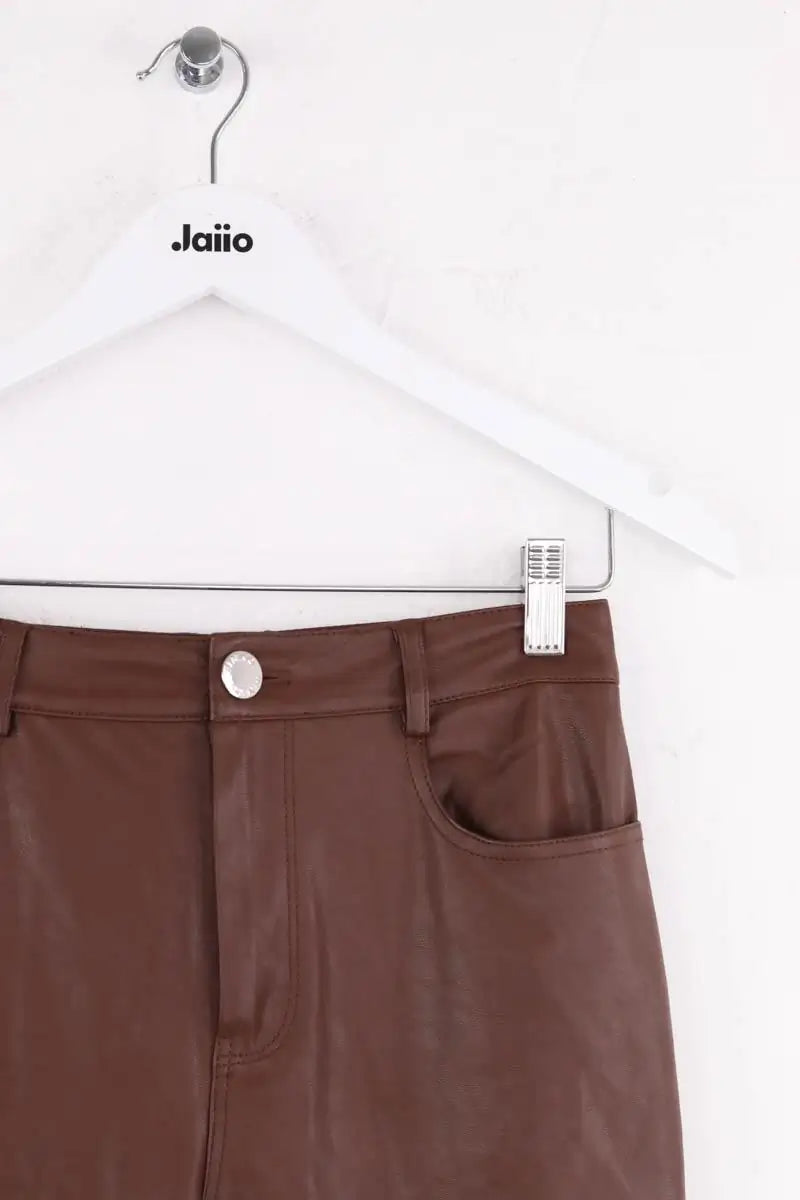 Pantalon droit Pinko Marron en Synthétique