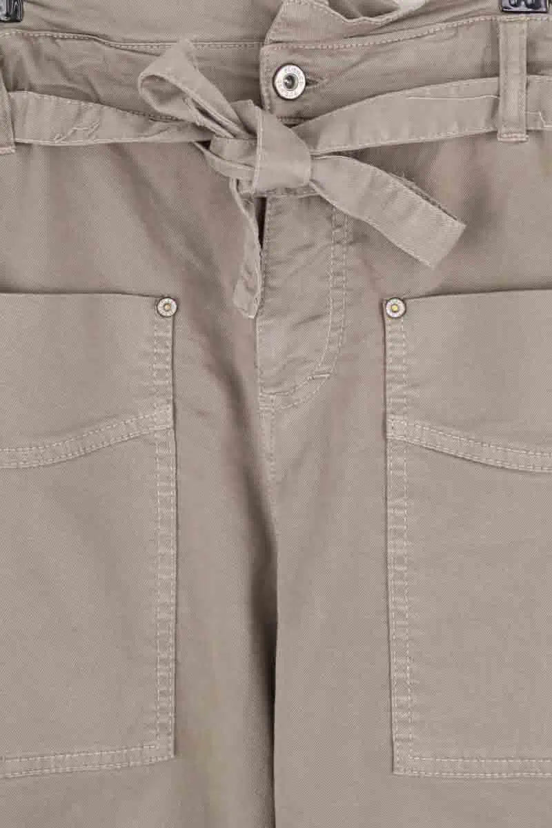 Pantalon droit Please Kaki en Coton
