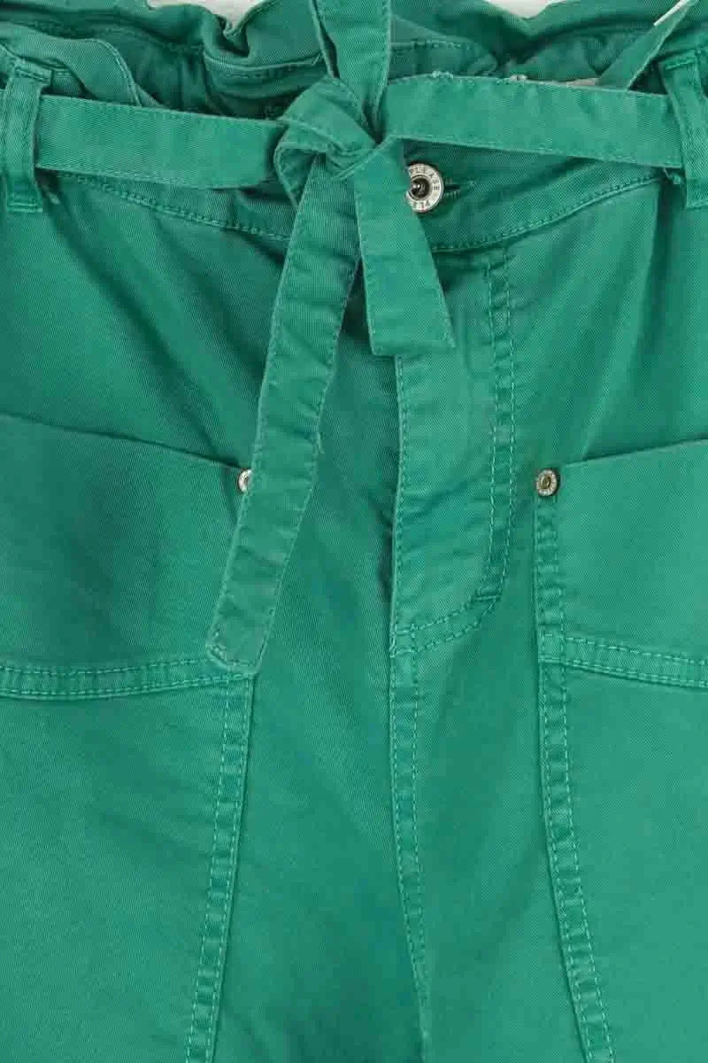 Pantalon droit Please Vert en Coton