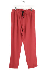 Pantalon droit Pomandère Rouge en Viscose, taille M - Seconde Main
