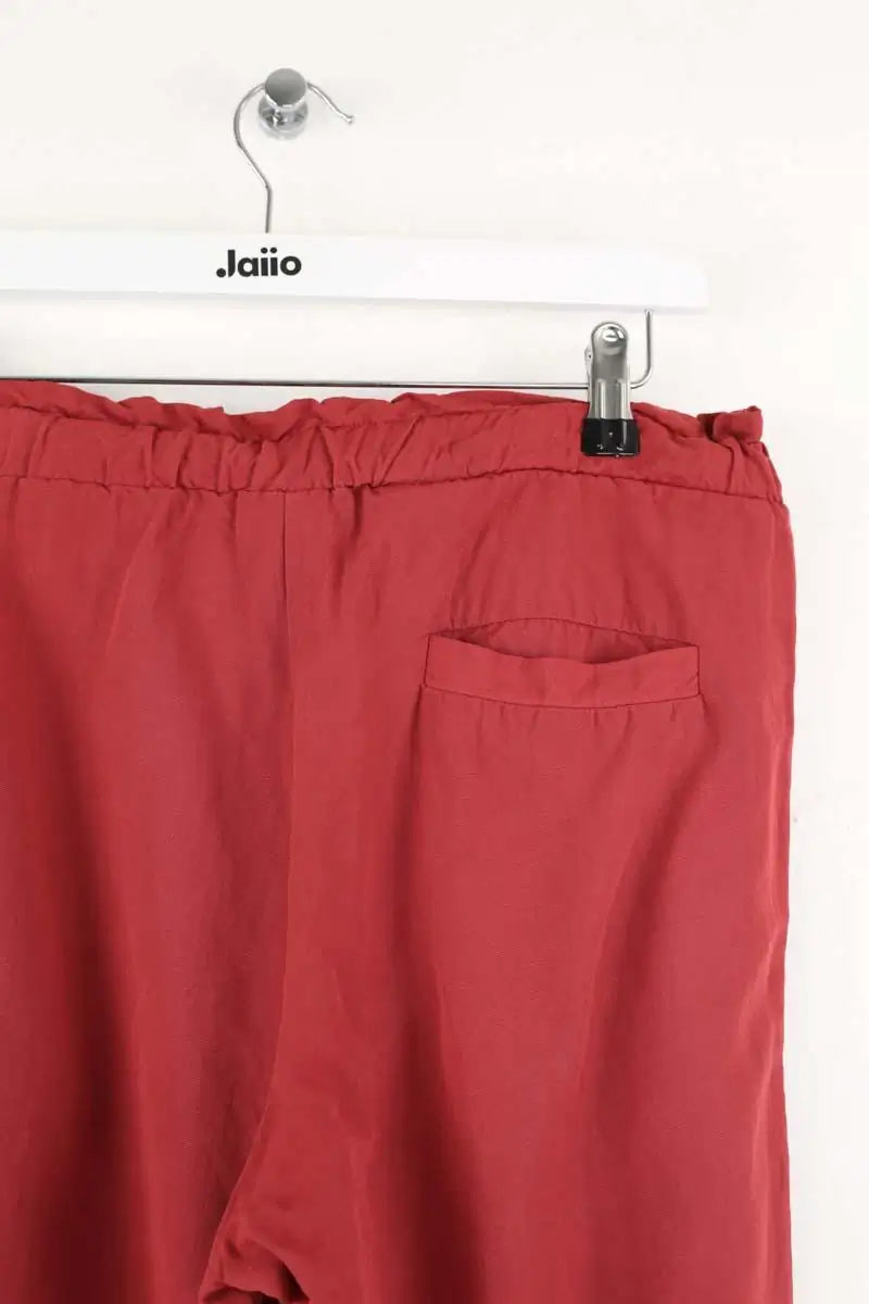 Pantalon droit Pomandère Rouge en Viscose