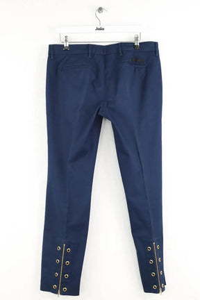Pantalon droit Prada Marine en Coton