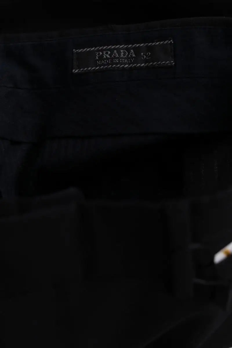 Pantalon droit Prada Noir en Laine