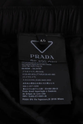 Pantalon droit Prada Noir en Synthétique