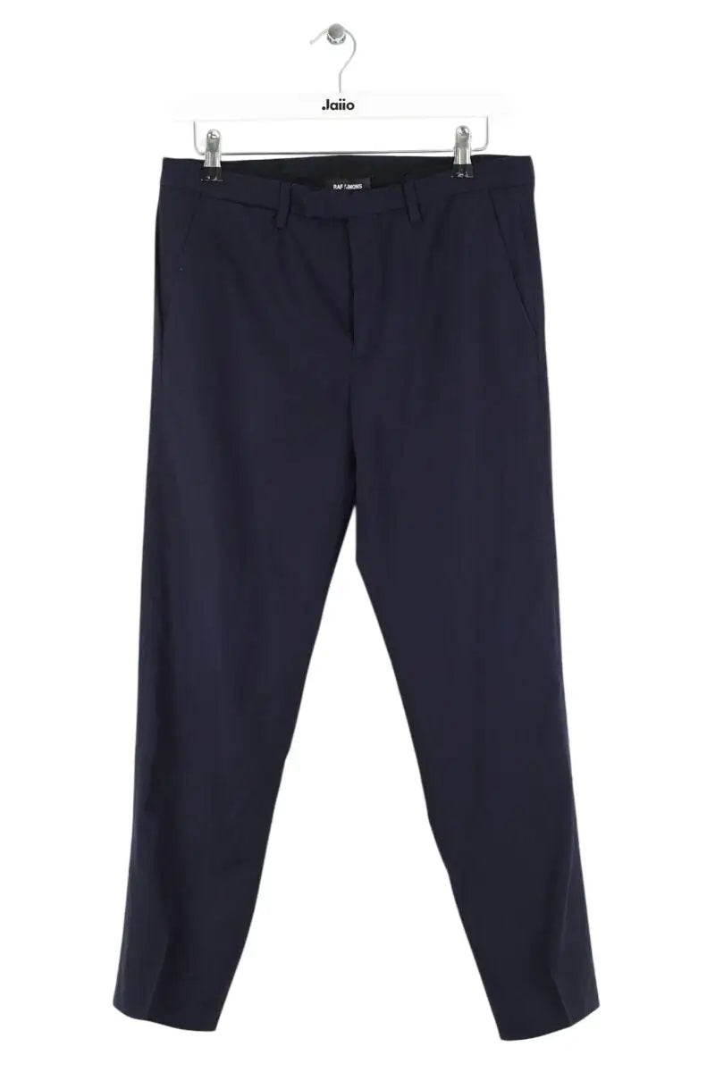 Pantalon droit Raf Simons Marine en Coton, taille L - Seconde Main