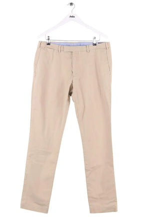 Pantalon droit Ralph Lauren Beige en Coton, taille M - Seconde Main