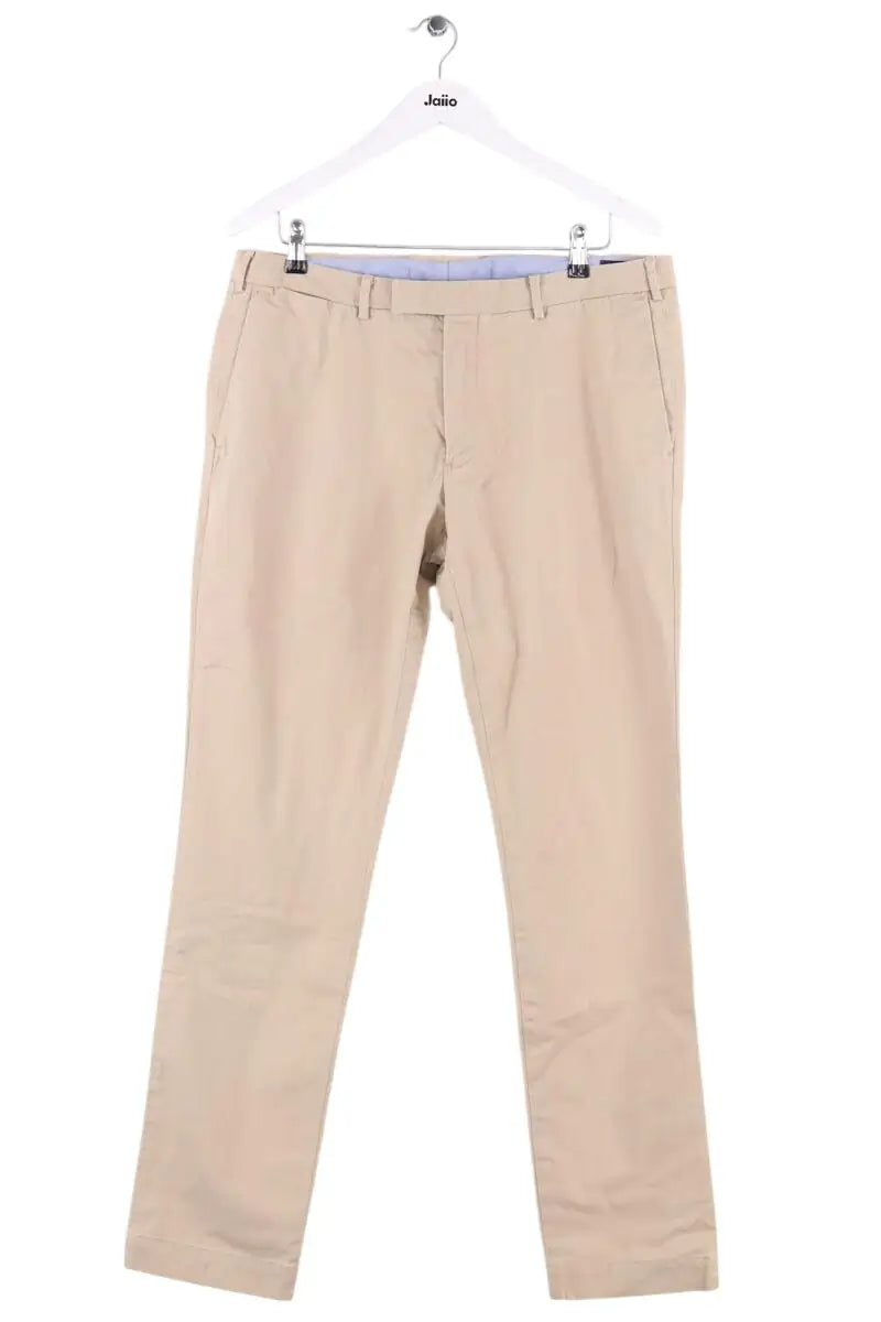 Pantalon droit Ralph Lauren Beige en Coton, taille M - Seconde Main