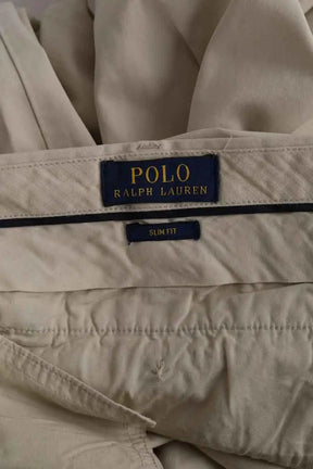 Pantalon droit Ralph Lauren Beige en Coton