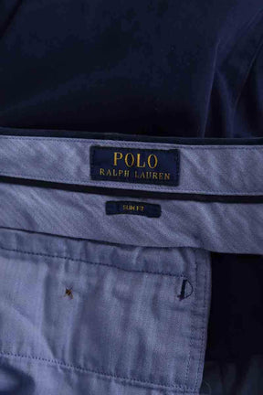 Pantalon droit Ralph Lauren Bleu en Coton