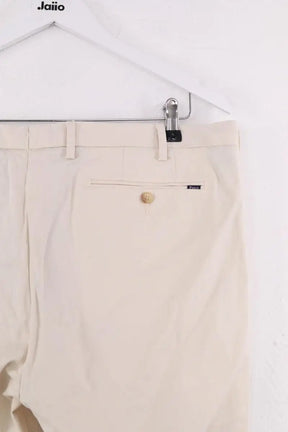 Pantalon droit Ralph Lauren Ecru en Coton