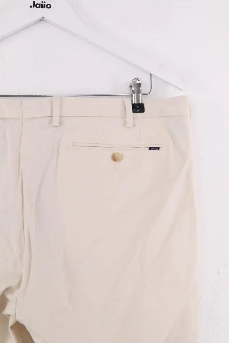 Pantalon droit Ralph Lauren Ecru en Coton