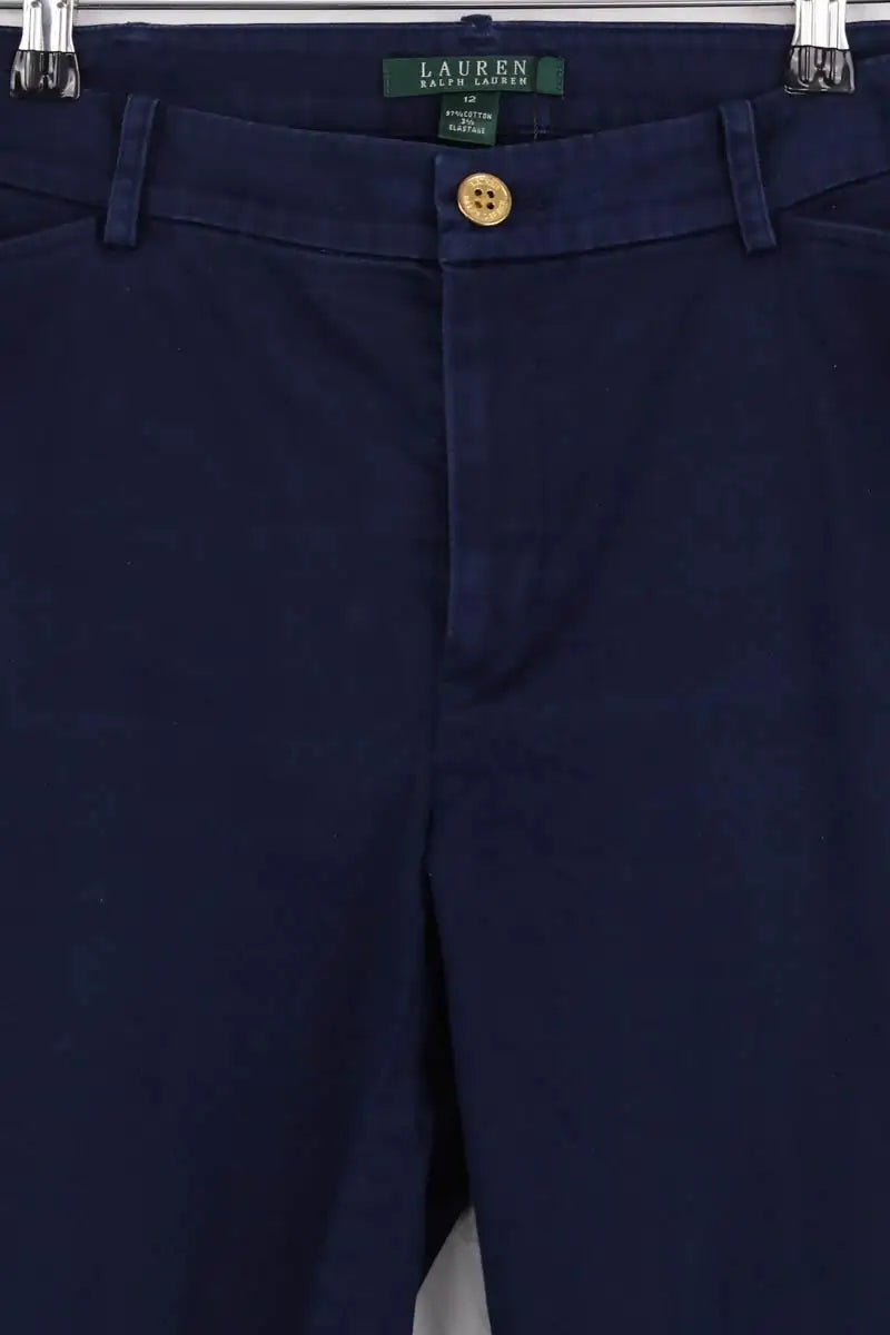 Pantalon droit Ralph Lauren Marine en Coton