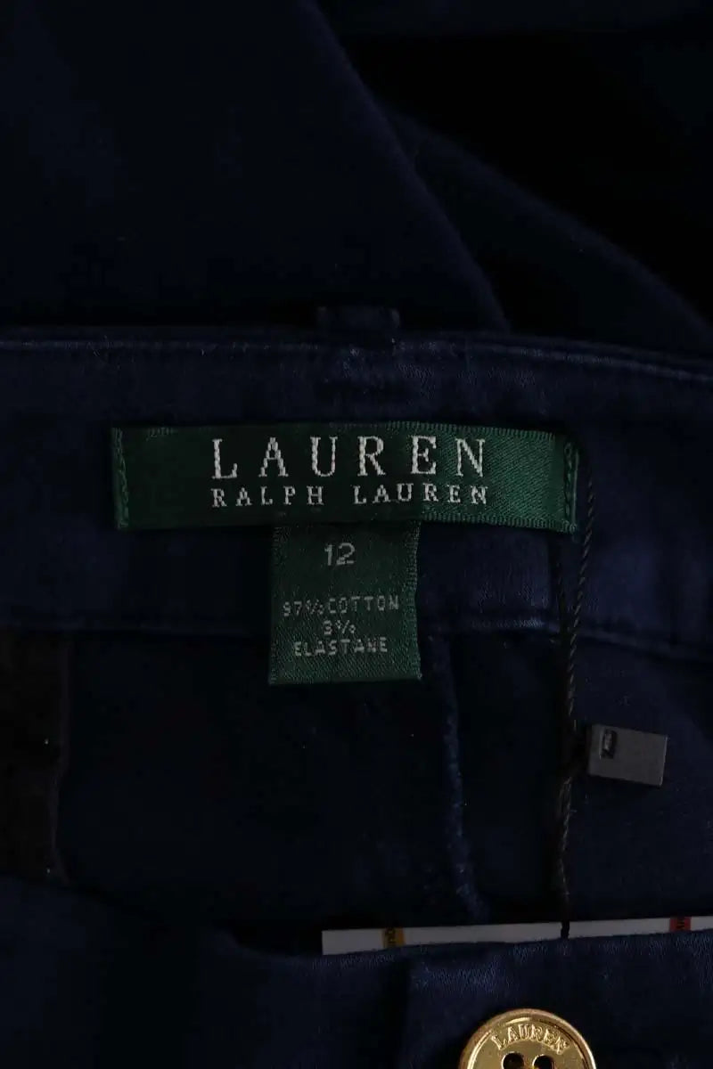 Pantalon droit Ralph Lauren Marine en Coton