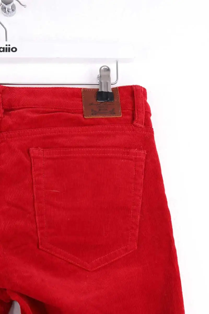 Pantalon droit Ralph Lauren Rouge en Coton