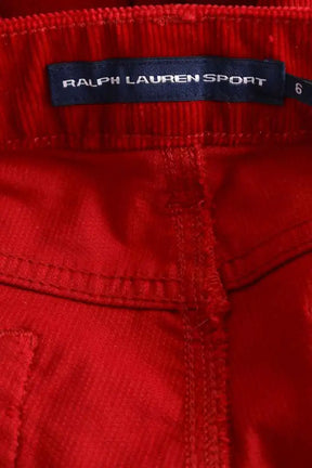Pantalon droit Ralph Lauren Rouge en Coton