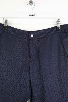 Pantalon droit Roseanna Bleu en Soie