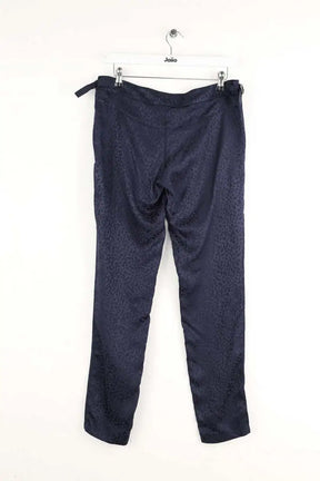 Pantalon droit Roseanna Bleu en Soie