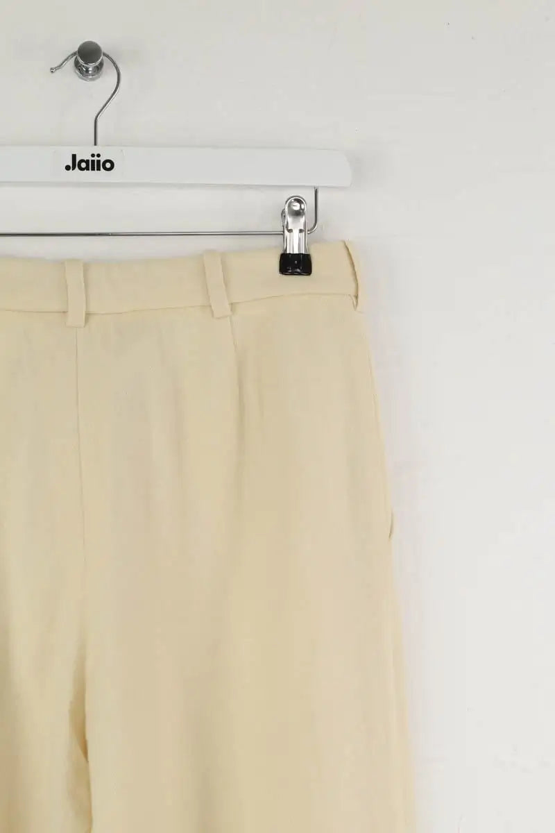 Pantalon droit Roseanna Ecru en Laine