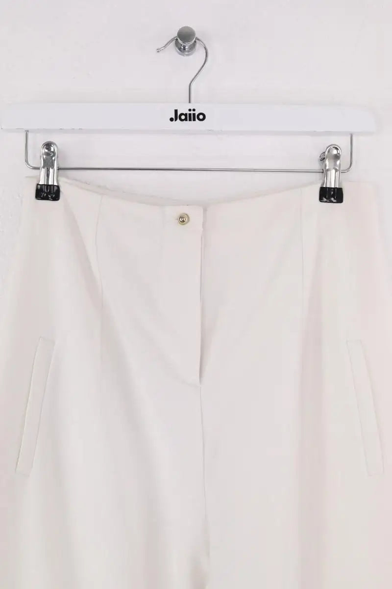 Pantalon droit Saaj Blanc en Coton