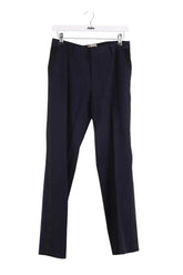 Pantalon droit Saint Laurent Marine en Laine, taille L - Seconde Main