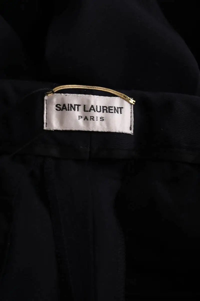 Pantalon droit Saint Laurent Marine en Laine