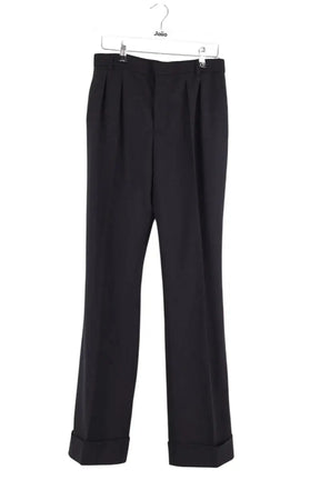 Pantalon droit Saint Laurent Noir en Laine, taille M - Seconde Main