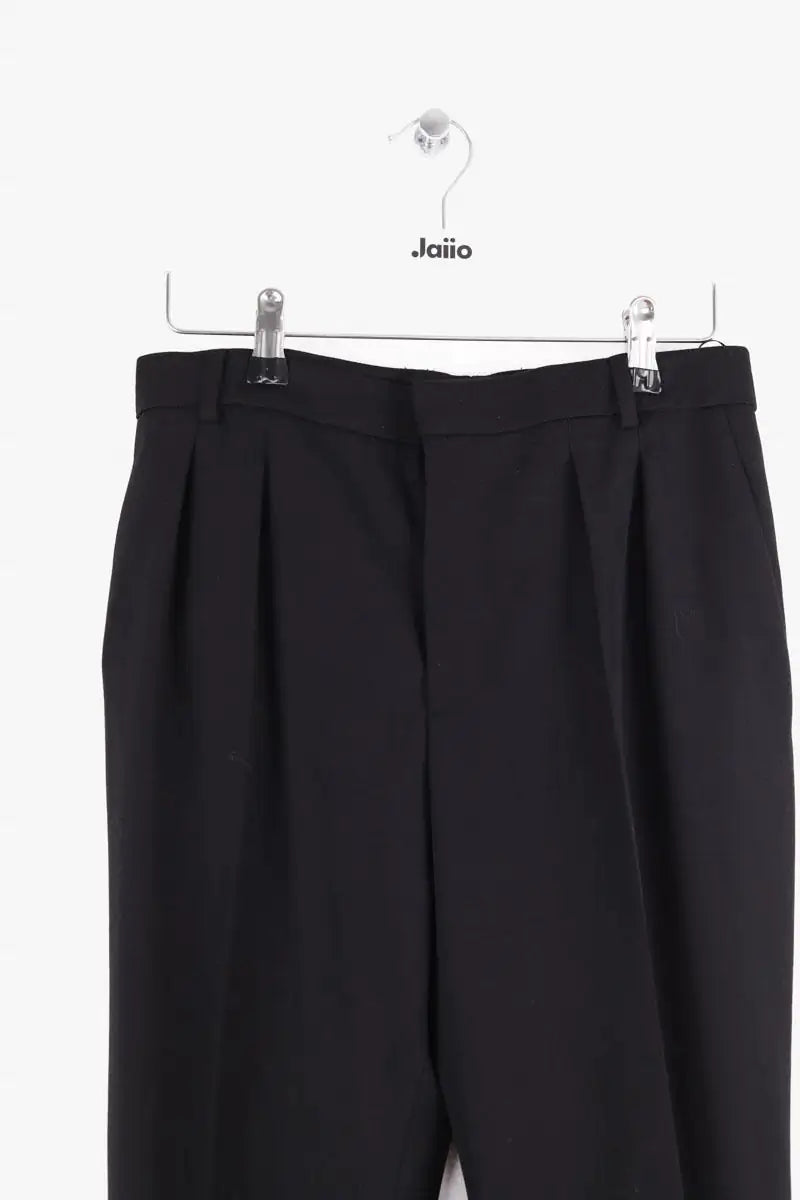 Pantalon droit Saint Laurent Noir en Laine