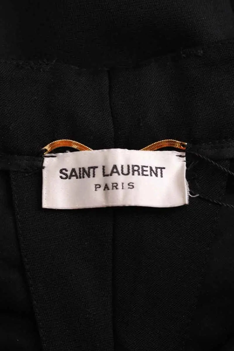Pantalon droit Saint Laurent Noir en Laine