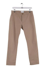 Pantalon droit Sandro Beige en Coton, taille S - Seconde Main