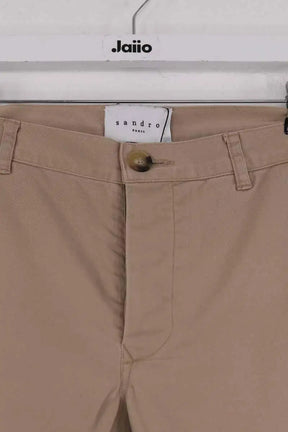 Pantalon droit Sandro Beige en Coton