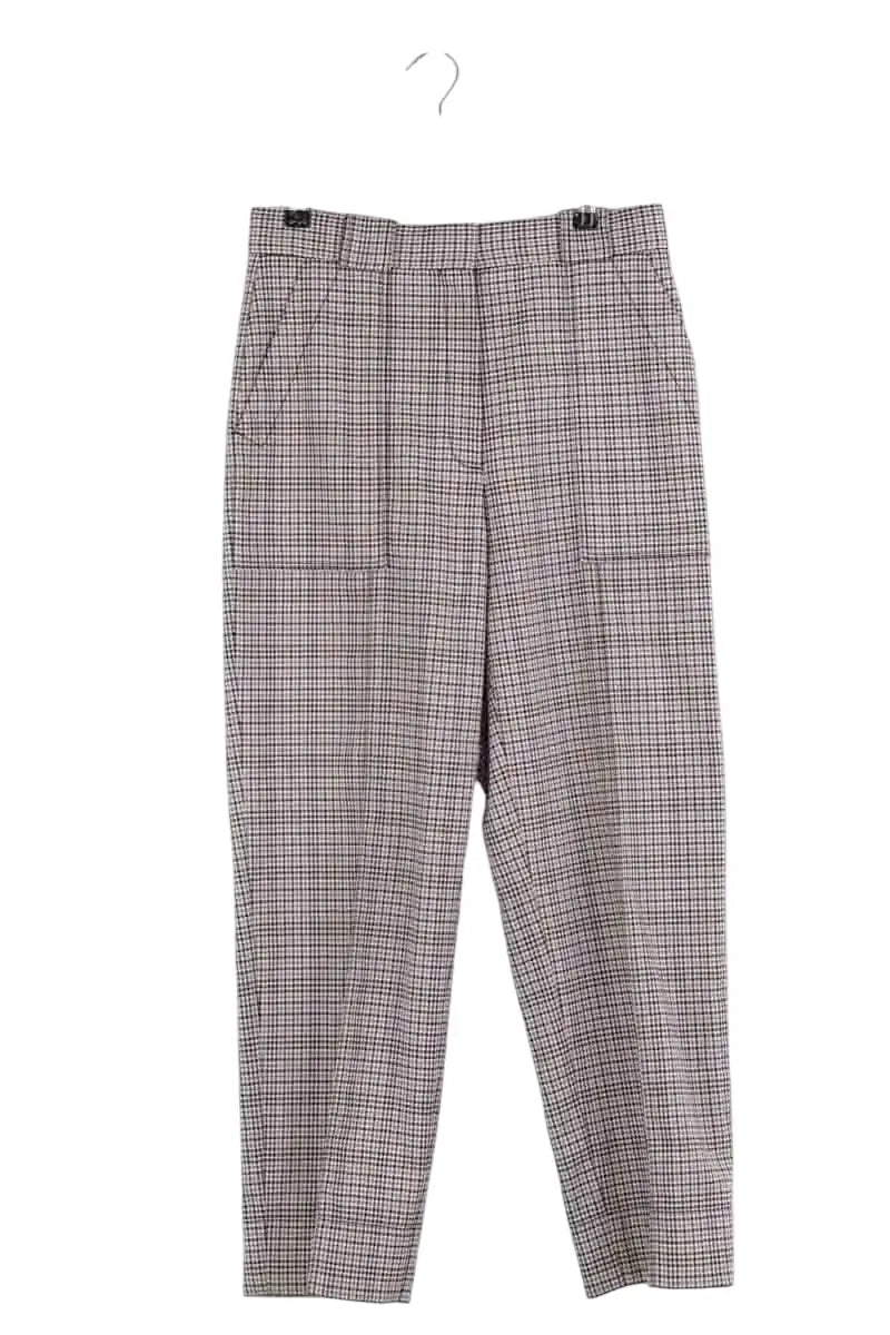 Pantalon droit Sandro Beige en Synthétique, taille M - Seconde Main