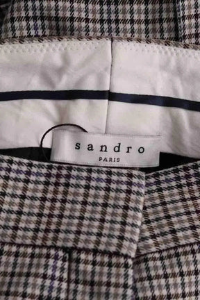 Pantalon droit Sandro Beige en Synthétique