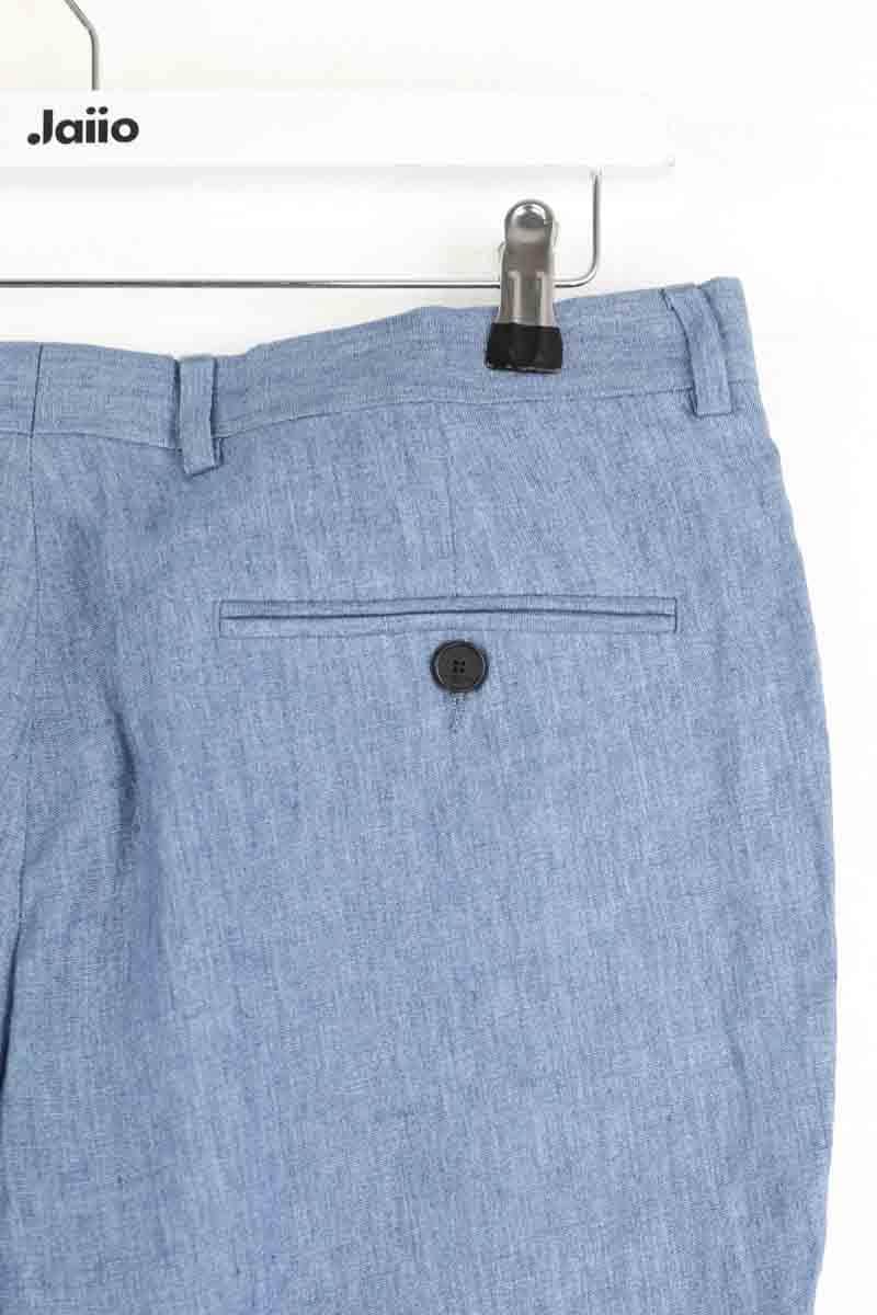 Pantalon droit Sandro Bleu en Lin