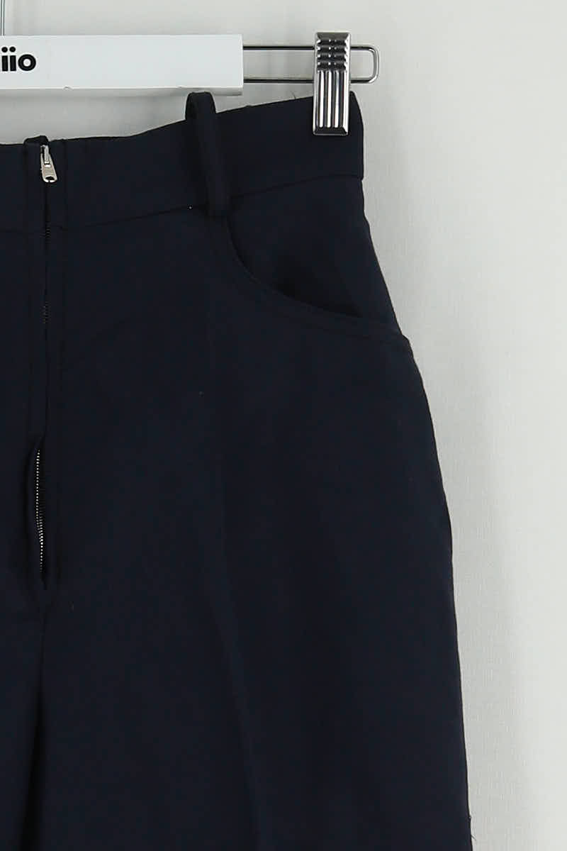 Pantalon droit Sandro Marine en Coton