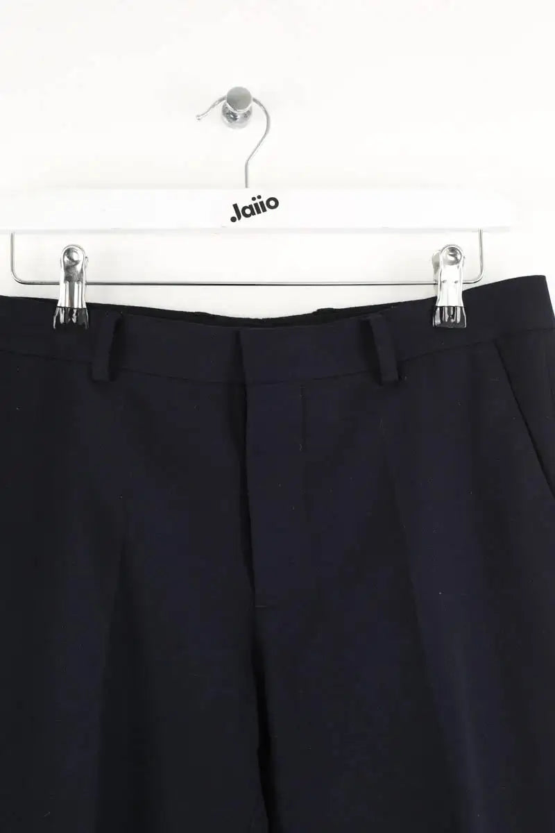 Pantalon droit Sandro Marine en Laine